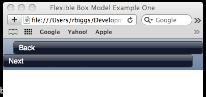 Initial setup for a header tag that will use the flexible box model